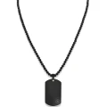 Naszyjnik dog tag z kamieni onyks czarny stal szlachetna