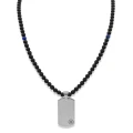 Naszyjnik dog tag z kamieni onyks stal szlachetna tygrysie oko