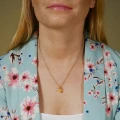 Naszyjnik pozłacany ze srebra shaker mały cyrkonie cytryn