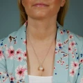 Naszyjnik srebrny duży shaker perły naturalne