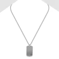 Naszyjnik ze stali nieśmiertelnik dogtag srebrny box 3 mm