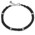 Bransoletka makrama ze sznurka przekładki stal logo pomarańczowa gł francow jewelry