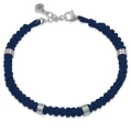 Bransoletka makrama ze sznurka przekładki stal logo pomarańczowa gł francow jewelry