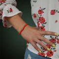 Bransoletka makrama ze sznurka przekładki stal logo pomarańczowa gł francow jewelry
