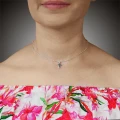 Naszyjnik ze srebra choker krzyżyk