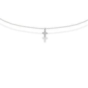Naszyjnik ze srebra choker krzyżyk