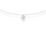 Naszyjnik ze srebra choker kwiat lotosu