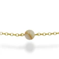 Naszyjnik ze srebra choker pozłacany masa perłowa
