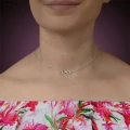 Naszyjnik ze srebra choker nieskończoność