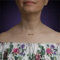 Naszyjnik ze srebra mini kamienie kolorowe naturalne