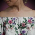 Naszyjnik ze srebra mini kamienie gradient różowy