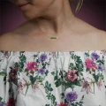 Naszyjnik ze srebra mini kamienie gradient zielony