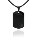 Naszyjnik ze stali dogtag nieśmiertelnik mały czarny box 2,5 mm