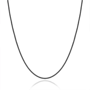 Naszyjnik box 2,5 mm czarny ze stali szlachetnej
