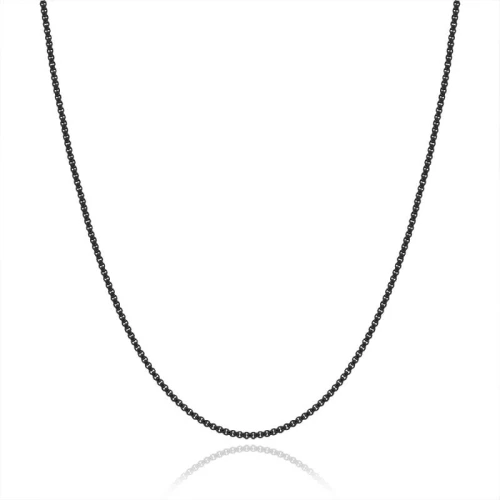 Naszyjnik box 2,5 mm czarny ze stali szlachetnej