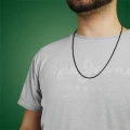 Naszyjnik box 2,5 mm czarny ze stali szlachetnej