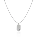 Naszyjnik ze stali dogtag nieśmiertelnik srebrny mały box 2,5 mm
