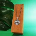 Naszyjnik ze stali drzewo życia symbol srebrny box 2,5 mm