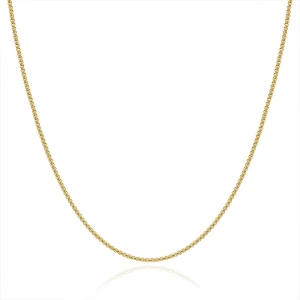 Naszyjnik ze stali szlachetnej złoty box 3 mm