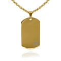 Naszyjnik ze stali nieśmiertelnik dogtag złoty box 3mm