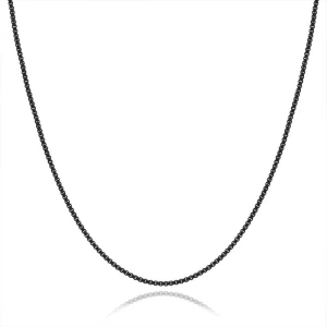 Naszyjnik ze stali szlachetnej czarny box 3 mm