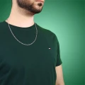 Naszyjnik figaro ze stali szlachetnej srebrny 3 mm