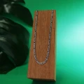 Naszyjnik figaro ze stali szlachetnej srebrny 3 mm