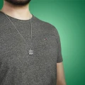 Naszyjnik ze stali kompas symbol rolo srebrny 2 mm