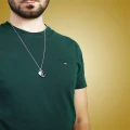 Naszyjnik ze stali kotwica ster symbole srebrny rolo 2 mm