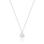 Naszyjnik ze stali owoc życia symbol srebrny rolo 2 mm