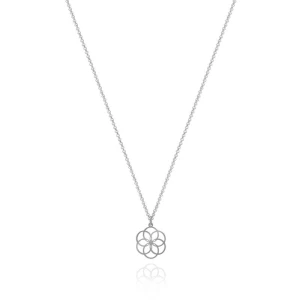Naszyjnik ze stali owoc życia symbol srebrny rolo 2 mm