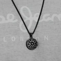 Naszyjnik ze stali wisior symbol słońca czarny box 3 mm