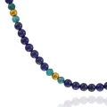 Naszyjnik z kamieni lapis lazuli apatyt hematyt 6 mm stal szlachetna
