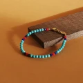 Bransoletka z kamieni turkus sinkiang lapis lazuli koral stal szalchetna