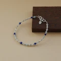 Bransoletka z kamieni mini akwamaryn lapis lazuli srebro