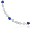 Bransoletka z kamieni mini akwamaryn lapis lazuli srebro