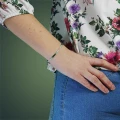 Bransoletka z kamieni mini jadeit amazonit kryształ górski srebro