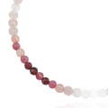 Bransoletka z kamieni mini gradient granat turmalin kwarc jadeit kryształ górski srebro pozłacane