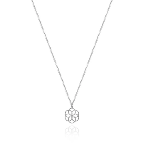 Naszyjnik ze stali owoc życia symbol srebrny rolo 2 mm