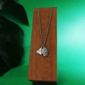 Naszyjnik ze stali hamsa oko proroka symbole rolo srebrny 2 mm