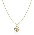 Naszyjnik ze stali symbol om mantra złoty box 2,5 mm