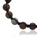 Bransoletka shamballa drewno heban labradoryt hematyt