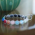 Bransoletka shamballa kolorowa kamienie naturalne 