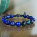 Bransoletka shamballa lapis lazuli obsydian chryzokola 