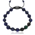 Bransoletka shamballa lapis lazuli obsydian chryzokola 
