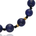 Bransoletka z kamieni pleciona lapis lazuli stal szlachetna