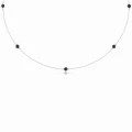 Naszyjnik choker ze srebra naturalne kamienie spinel czarny