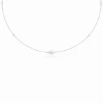 Naszyjnik choker ze srebra perły naturalne 