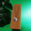 Naszyjnik ze stali kwiat owoc życia symbole srebrny rolo 2 mm