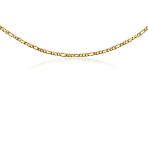 Naszyjnik choker ze stali szlachetnej złoty figaro